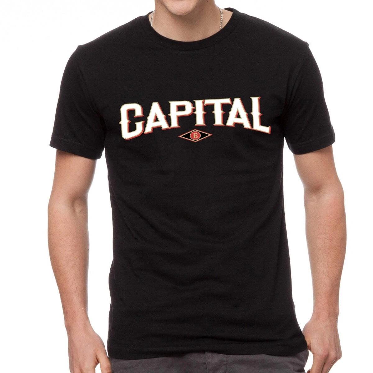 

Dominican Baseball Teams - Leones del Escogido Capital logo Red T shirts 3XL