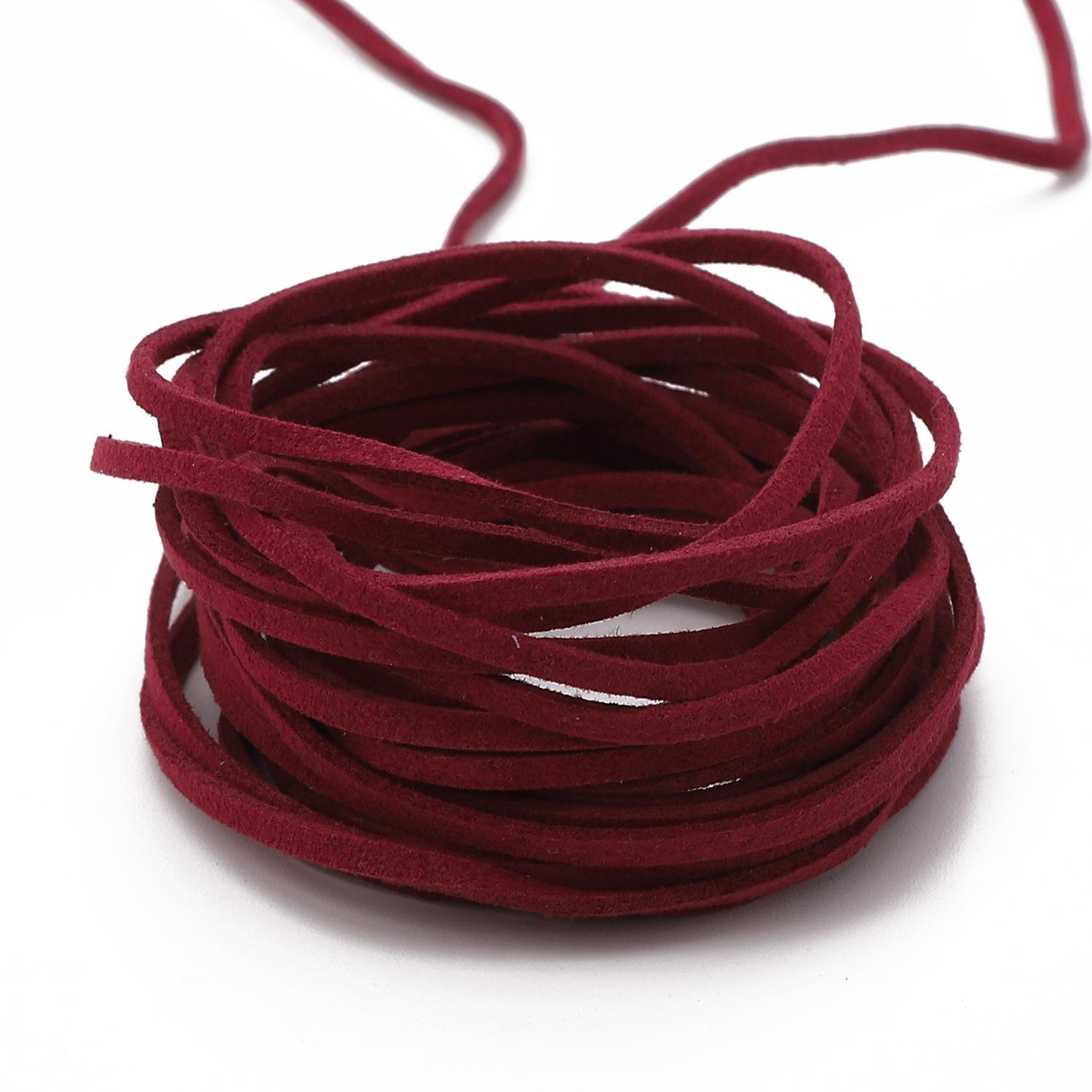 

Красочные двухсторонние плетеные подвески из корейского бархата для DIY украшений 2.5MM 1m/package