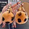 Söt Fluffig Plysch Pälsboll Nyckelring För Kvinnor Väska Bil Nyckelring Pompong Nyckelring Kawaii Nyckelring På Väska Bil Prydnad Hänge Gåva
