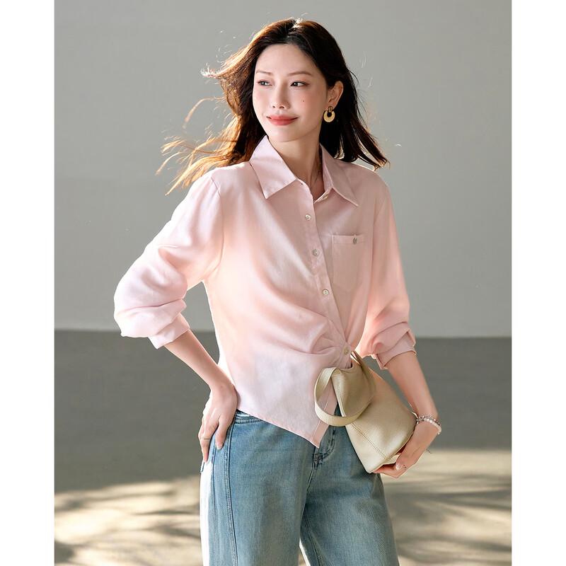 TERRE BLEUE Women's Casual Button-Up Shirt