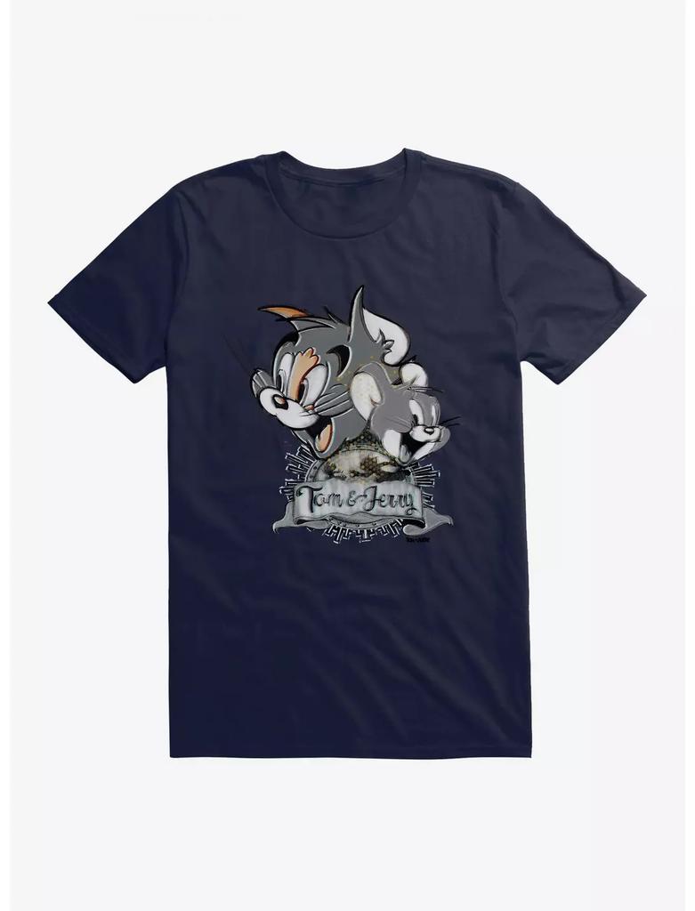 2026 Summer Comic Form Tom and Jerry Image 100 Cotton Printed Oversize Casual Tshirt Adult Children Parentchild Top Homewear