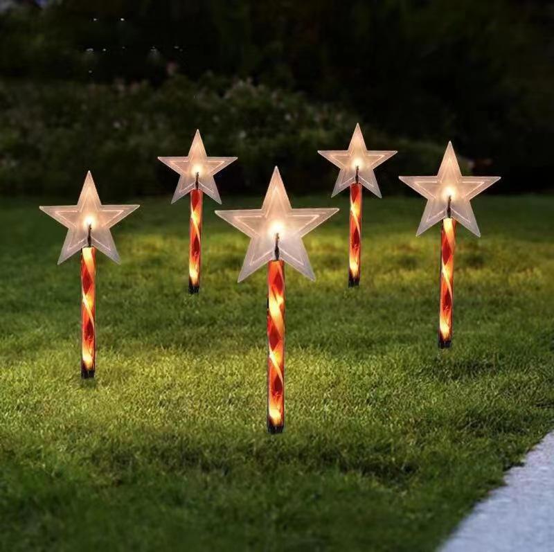 Christmas Candy Cane Pathway Markers,Xmas Outdoor Decorations Pathway Lights for Christmas Tree Holiday Party Patio Yard Decor