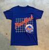 Women's Plus Size Cotton T-shirt Summer Casual Graphic Tee Short Sleeve Vintage 90s  York Mets Grid Graphic Logo T-Shirt Champion M Blue