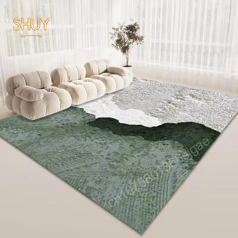 American Style Green Carpet for Living Room Bedroom Large Area Floor Mat Decoration Anti-slip Design Lounge Balcony Corridor Rug