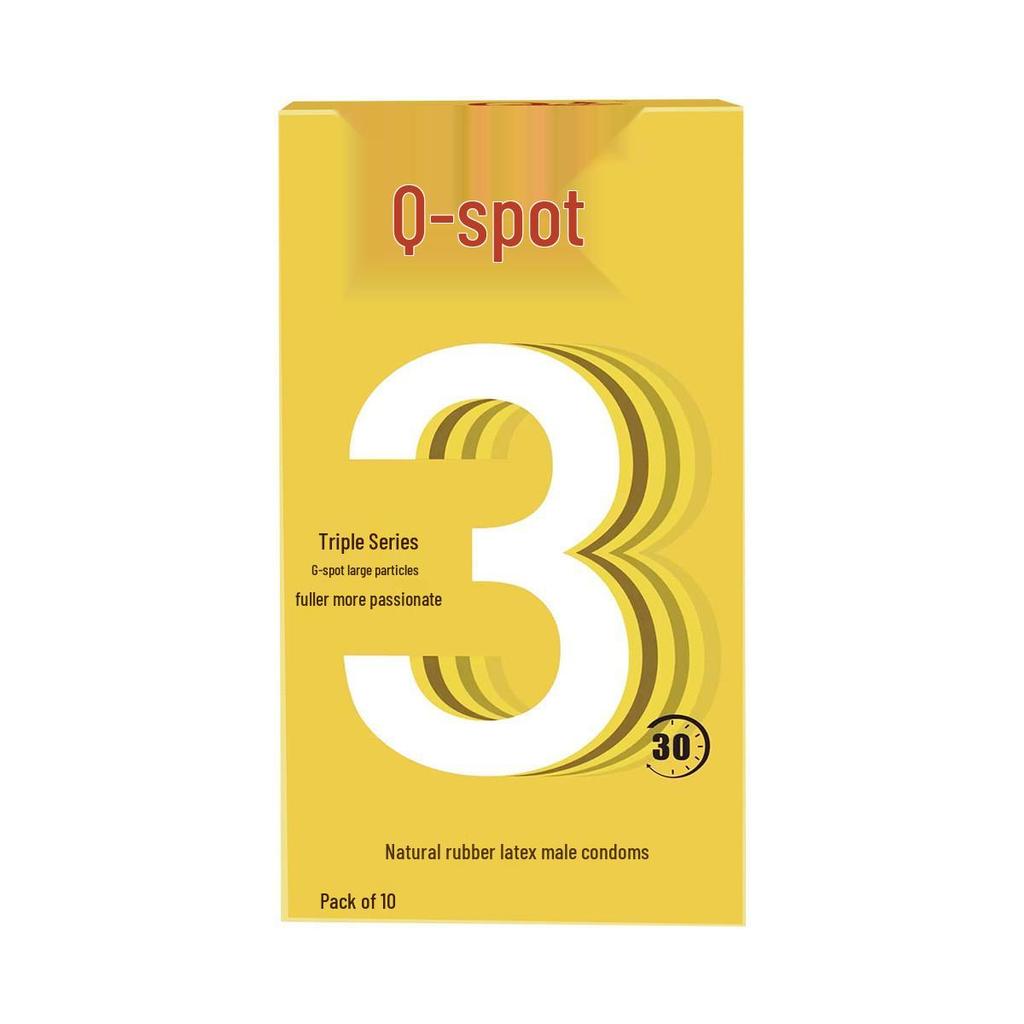 Q-point 001 Ultra tenké Kondómy s veľkými časticami Kyseliny hyalurónovej s dlhotrvajúcim účinkom