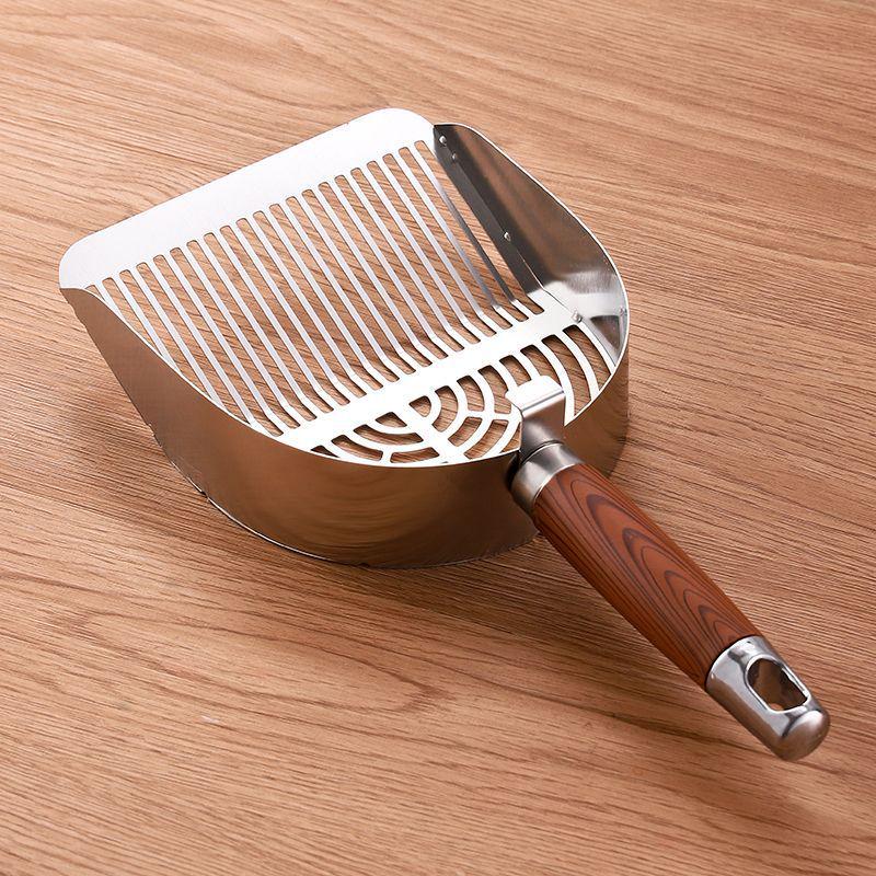 Deluxe Stainless Steel Cat Litter Scoop for Tofu and Mineral Litter - Fine Hole Design