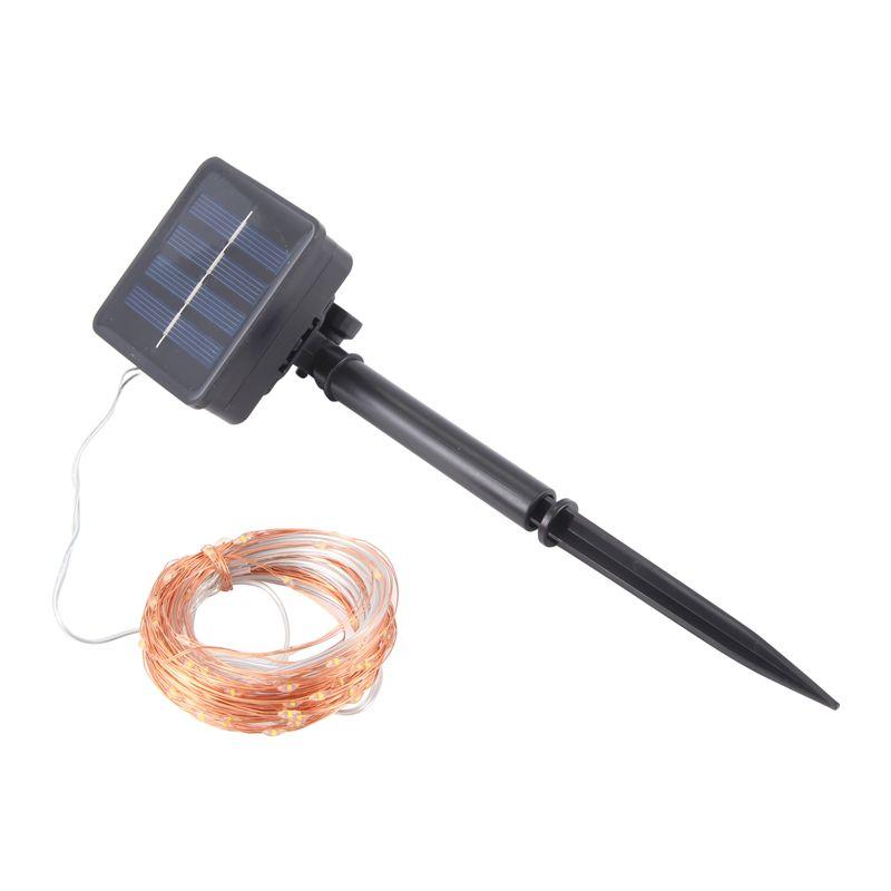 

ABJI-Solar String Lights, 10M 100LED Outdoor String Lights, Waterproof Decorative String Lights For Patio, Garden, Gate, Yard, P теплый белый