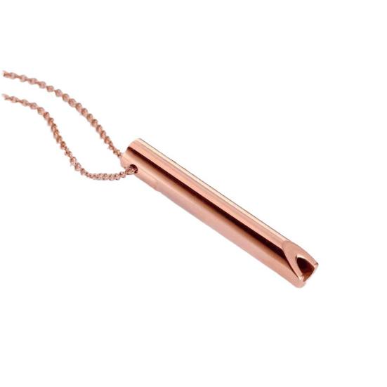 Mindful Breathing Necklace Anxiety Reduction Necklace Stainless Steel Stress And Panic Relief Necklace Adjustable Length Meditation
