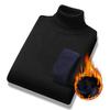 Rollkragen Langarm Fleecefutter Herrenpullover Herbst Winter Einfarbig Verdickt Warmer Pullover Jumper