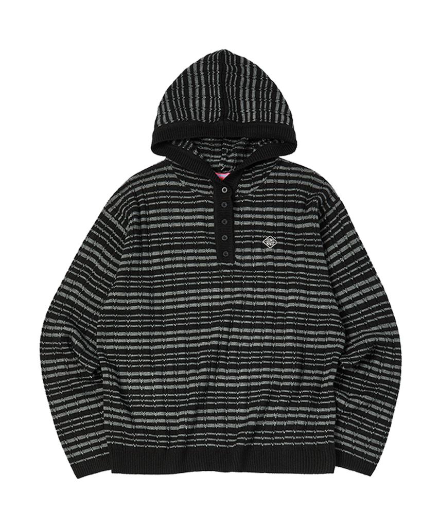 COMONINOZ Button Hood Knit [Black]