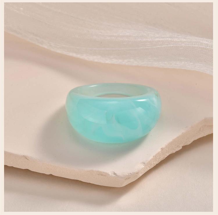 Harzringe, Breite Dicke Kuppel Knöchel Finger Stapelbare Gelenkringe für Damen, Retro Acryl Transparent Vintage Schmuck
