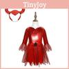 Halloween Red Bull Dämonenkostüm für Mädchen Weicher Polyesterstoff Europäischer und amerikanischer Stil Ideal für Cosplay und Kostümpartys