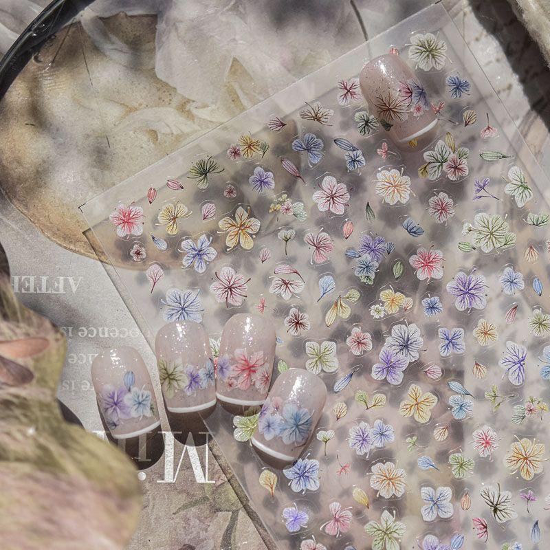 

Textured Dried Flower Nail Sticker Relief 3D New Arrival 5D Stereo Internet Celebrity Ins Japanese Style Florals Nail Sticker Decoration Textured Dried Flower 5047((Relief))