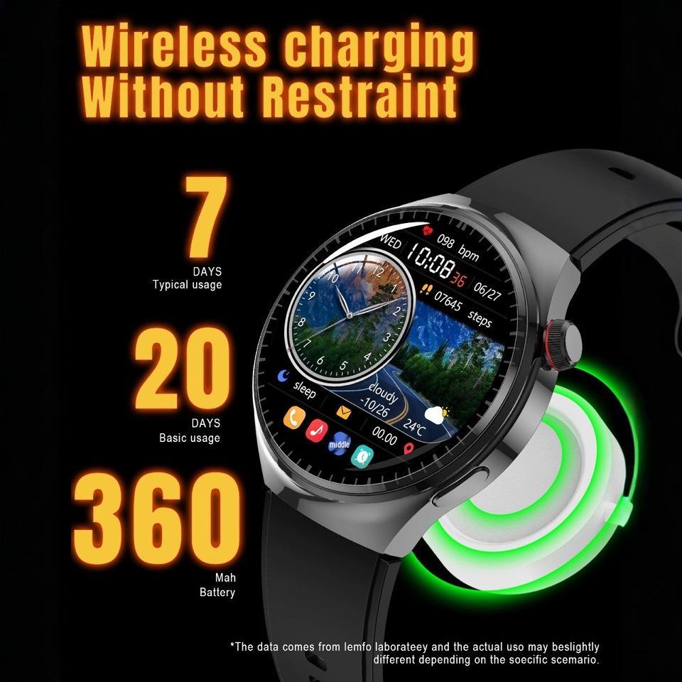 Grenzüberschreitender Bestseller GT4 Smartwatch: Sport, NFC-Anrufe, Gesundheitsmonitor.