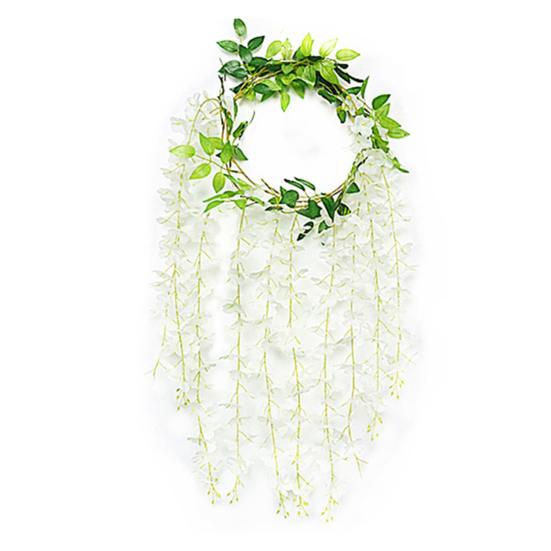 Simulated Wisteria Flowers Faux Weeping Plant with Flowers Artificial Flowering Wisteria Vine for Garland Wedding Arch Wall Decor