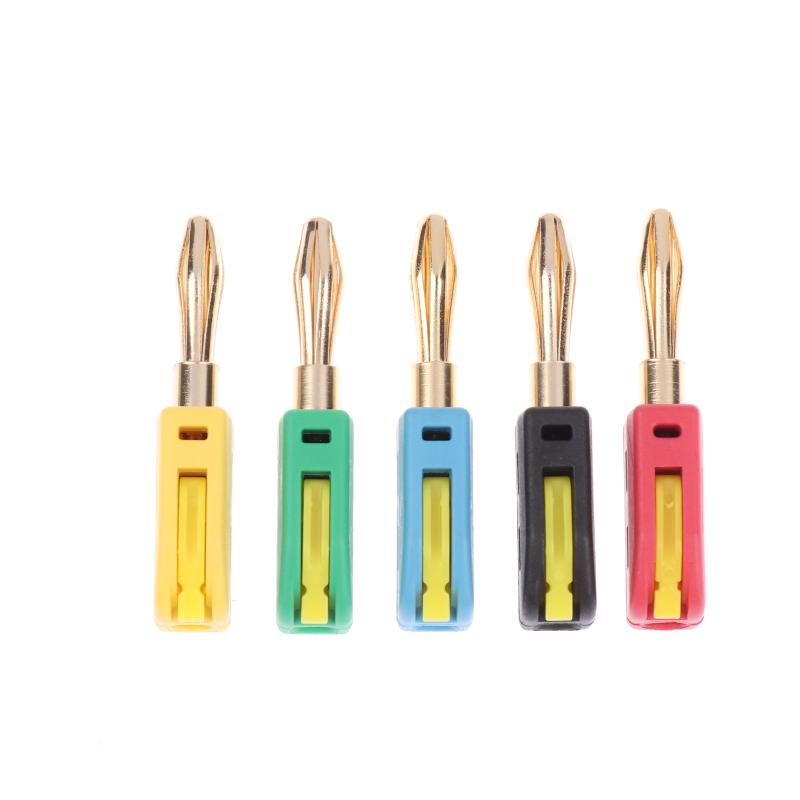 10Pcs 4Mm Banana Plug High Current Quick Connect Gold-Plated Banana Connector 32A Electrical Test