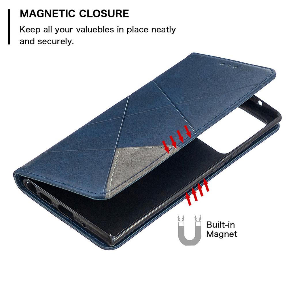 Applicable To iPhone14 Mobile Phone Leather Case 13Pro Contrasting Color Prismatic Suction Card Wallet Holder Protective Case 14plu
