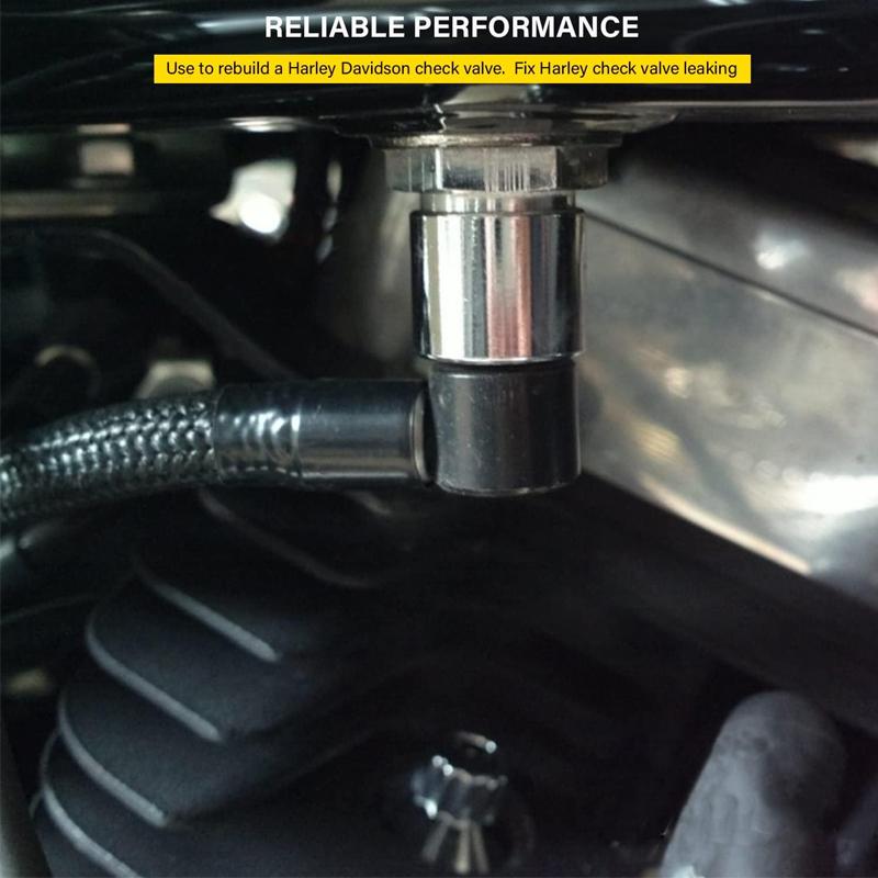 MC-300 Fuel Check Valve Rebuild Kit for Harley Davidson 2001~2022 O-rings Spring (4Pcs/Set)