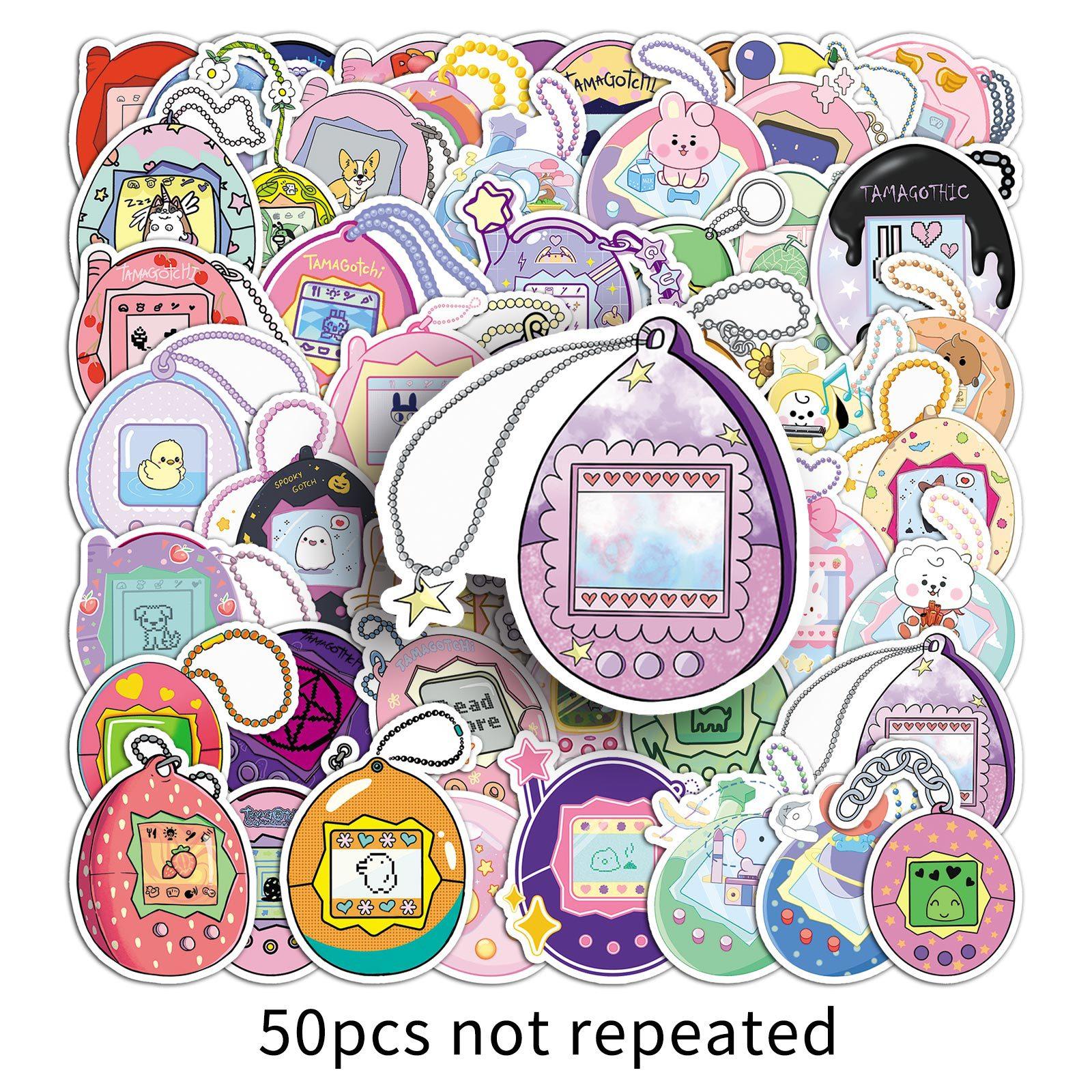 

50 Электронных наклеек-граффити с питомцами, Персонализированные мультяшные милые декоративные наклейки для украшения, Наклейки на клейкой основе для мобильного телефона, чашки для воды