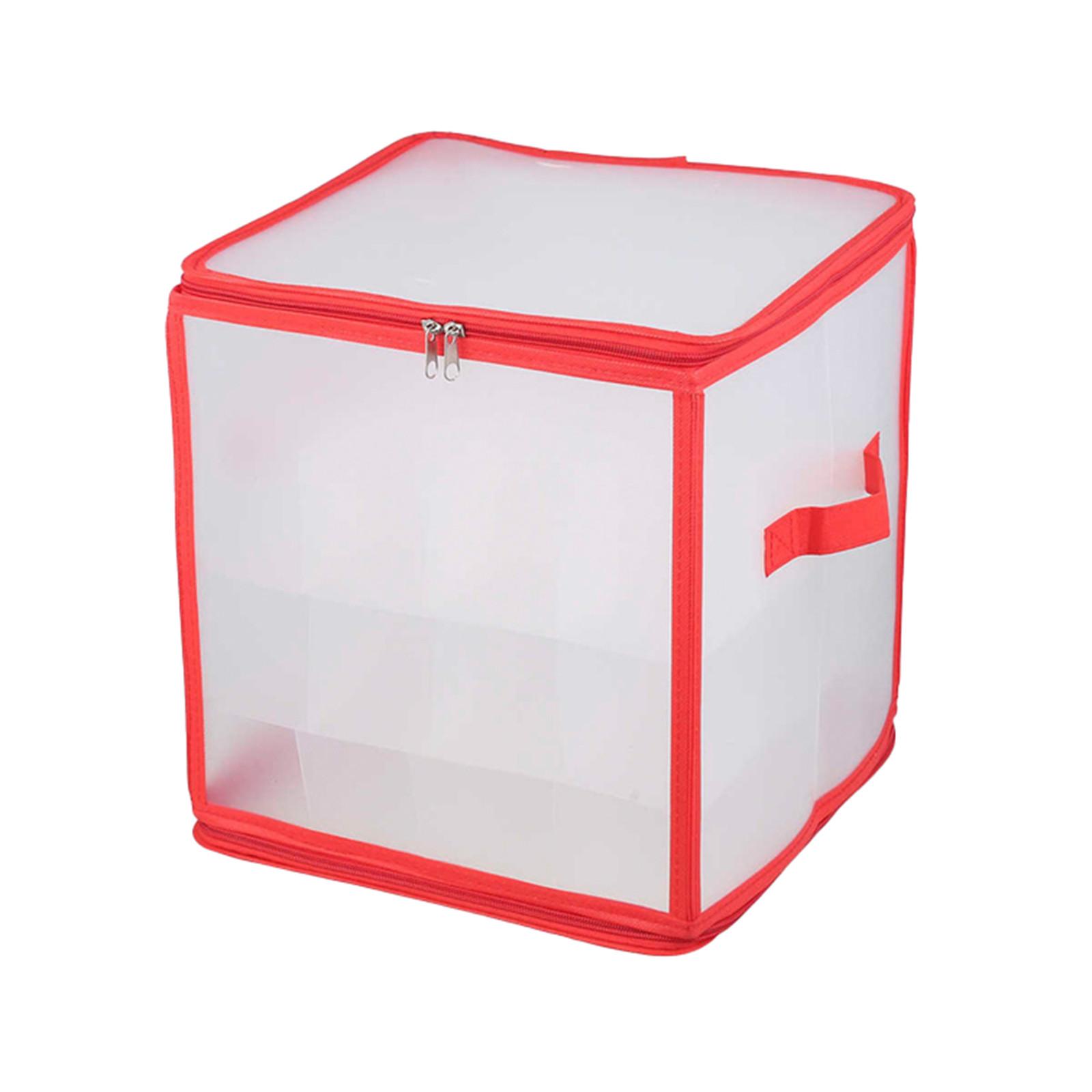 Christmas Ornament Storage Box, Store Up To Ornaments,  Christmas Storage Container,  Zipper & Adjustable, Large Organizer To And Store Holiday