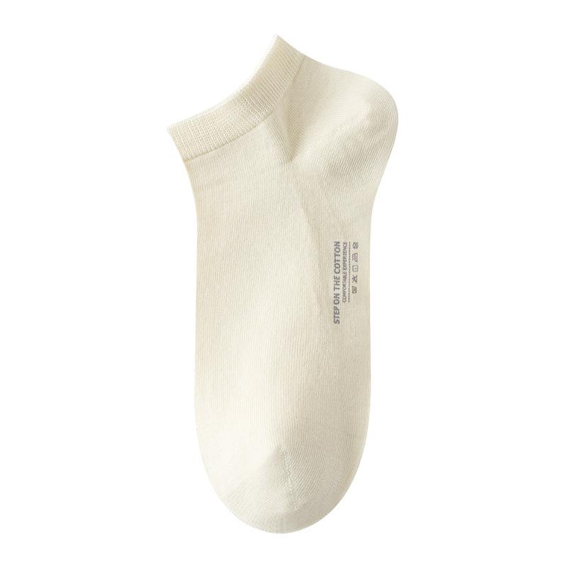 Female Spring and Summer Pure Cotton 7A Antibacterial Deodorant Sweat Absorption with Short Boat Socks