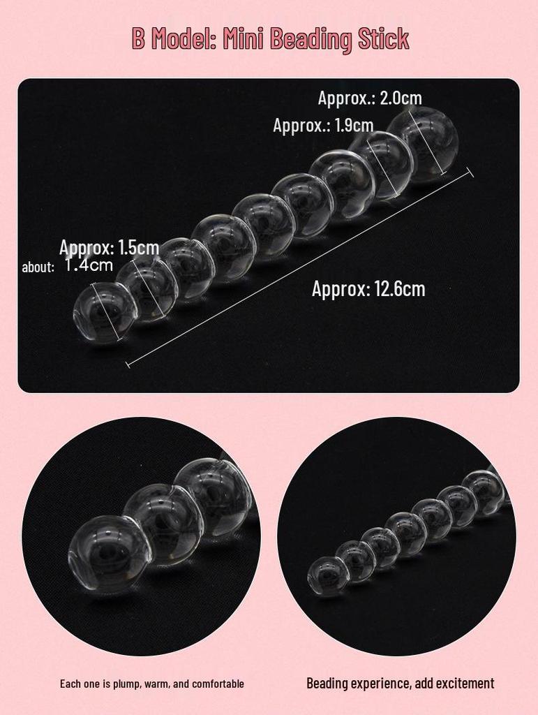 Adult Transparent Crystal Glass Anal Dilator Plug - Wearable Erotic Toy