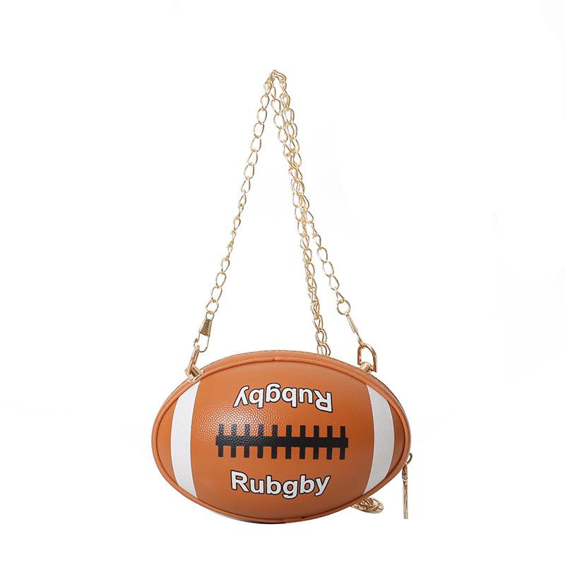 Small Rugby Ladies Street Bag Shoulder Chain Clutch Bag Purse