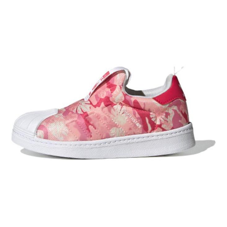 adidas Originals Superstar Comfortable Shock Absorbing Durable Low Top Sneakers Kids Sneakers Pink FV7480