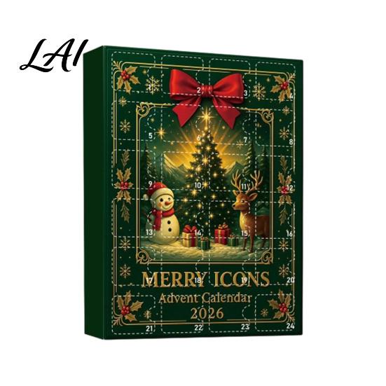 Creative Halloween Gifts Christmas Advent Calendar 2026 24 Days Countdown with Acrylic Decorative Accessories for Backpacks Hanging Ornaments,