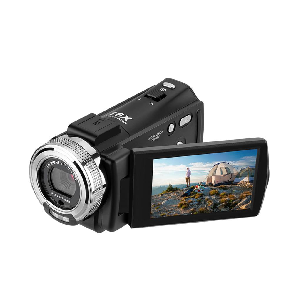 1080P Full HD 16X Digital Zoom Recording Video Camera Portable Camcorder with 3.0 Inch Rotatable LCD Screen Remote