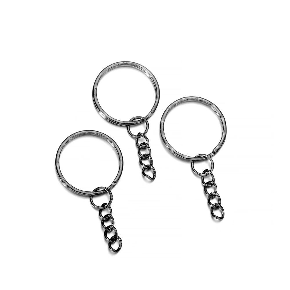 10 Teile/los 25mm Schlüssel Ring Schlüsselanhänger Gold Farbe Rhodium Runde Split Schlüsselbund Schlüsselanhänger für DIY Schmuck Machen Entdeckungen zubehör