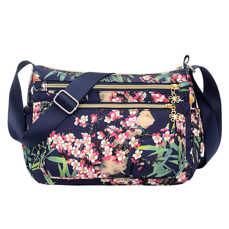 Feminine Nylon Shoulder Bag Multi-Pocket Durable Lightweight Crossbody Feminine Messenger High Quality Fashion
