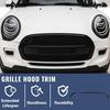 PIT66 Front Grille Hood Molding Trim Moulding, Compatible with 2007-2015 Mini Cooper R55 R56 R58 R59 (NOT Fit S) Black #51132751040#MC1235100
