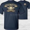 Doppelseitiges Metalldetektor-Totenkopf-Kreuz-T-Shirt - Schatzsucher-Totenkopf-Abzeichen T-Shirts Herren