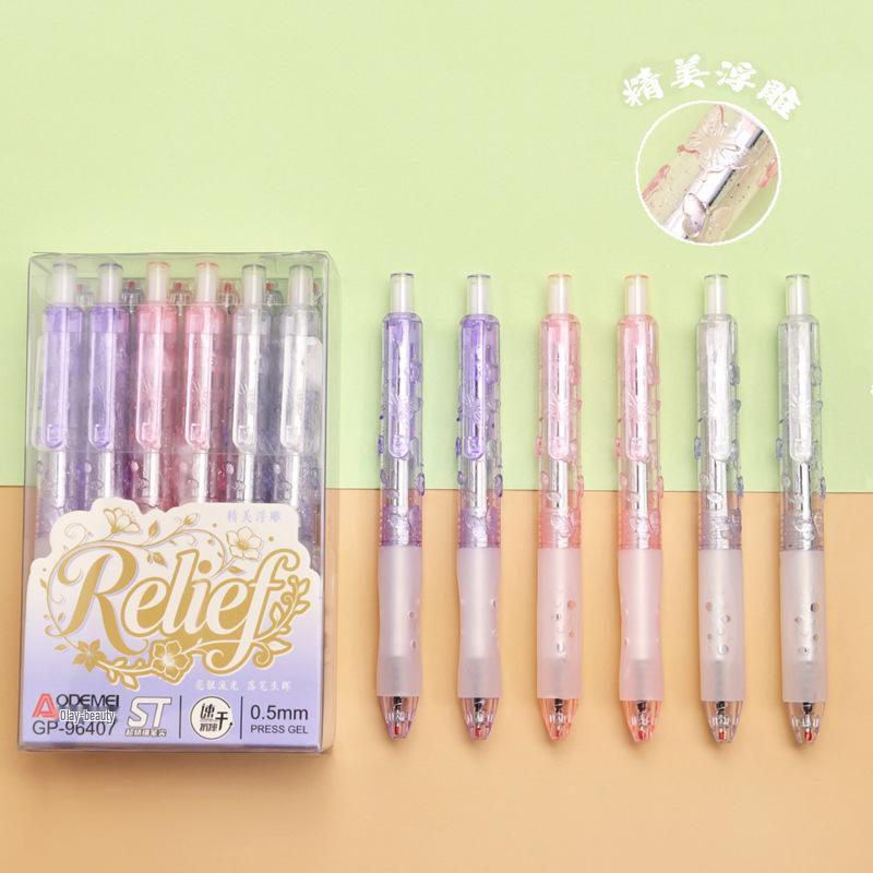 Compact 0.5mm Retractable Pen with Pocket Holder for Students and Office Use