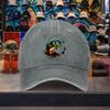 Bass Fish Angler Graphic Washed Baseball Cap Adjustable Cotton Dad Hat Outdoor Travel