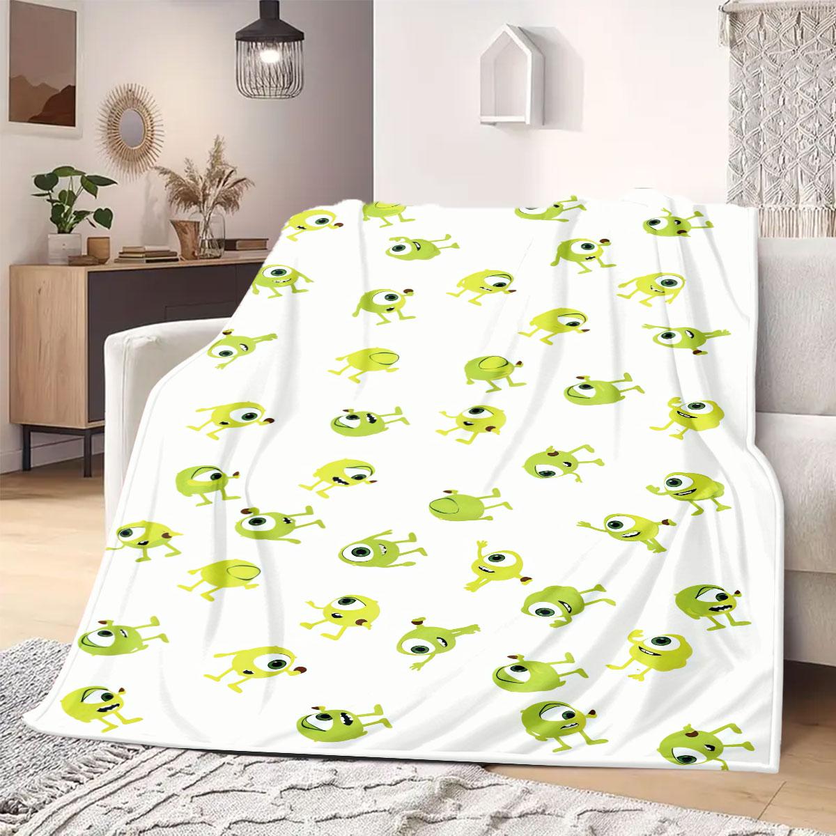 

monster Travel Picnics Flannel Blanket Print Cartoon for Bedrooms Sofas Beds Chairs Home Decor Great Gift Idea All Seasons 75x90cm