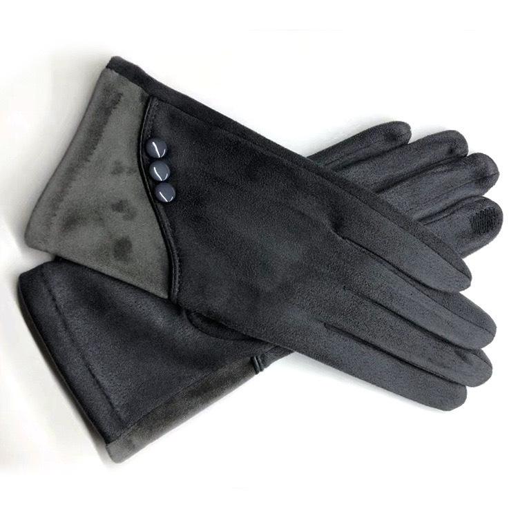 Guanti da Ciclismo Invernali in Pelle Scamosciata Touchscreen da Donna: Caldo, A prova di freddo, Con bottoni, Design a dita divise