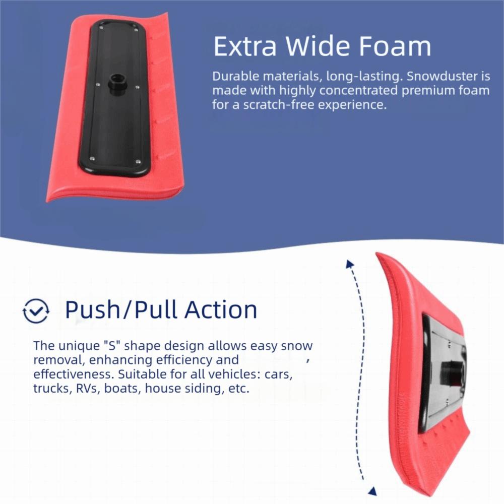 Removal Tool Light Snow Brush High-Altitude Foam Head Roof Snow Rake Designed For Roofs Foam Head Gutters