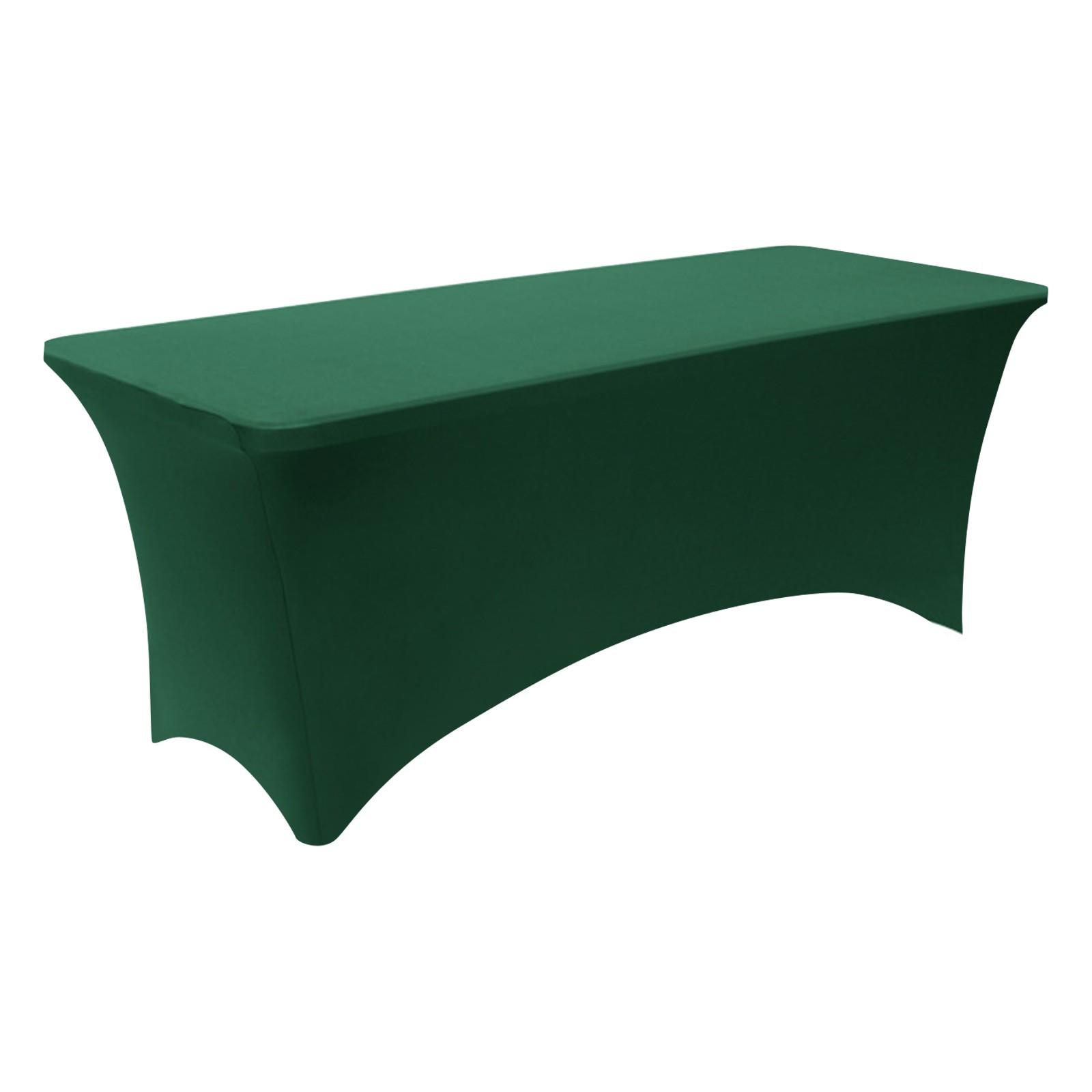 

6 футов эластичная скатерть на резинке с карманами для ног праздничные украшения стола (темно-зеленый) One Size белый
