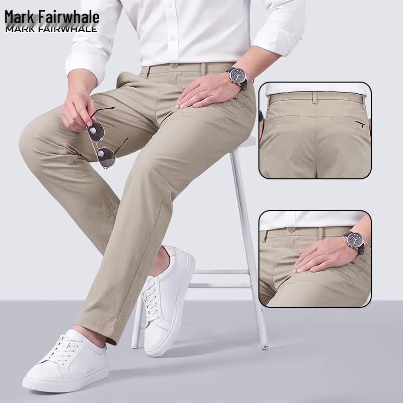 Mark Fairwhale Men's Summer Casual Straight Pants