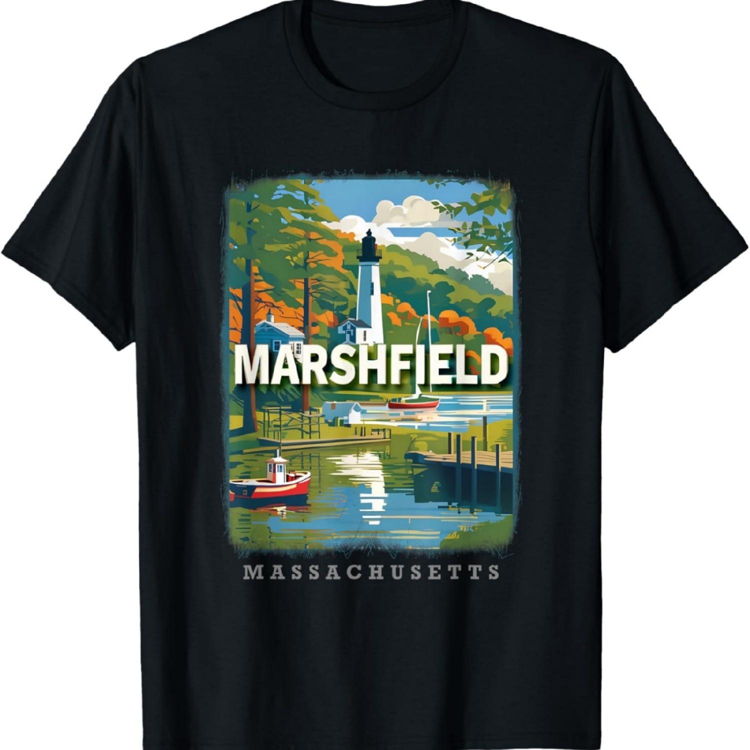 

Marshfield Massachusetts MA Historic Waterfront SD155 T-Shirt XXXXXL різнокольоровий