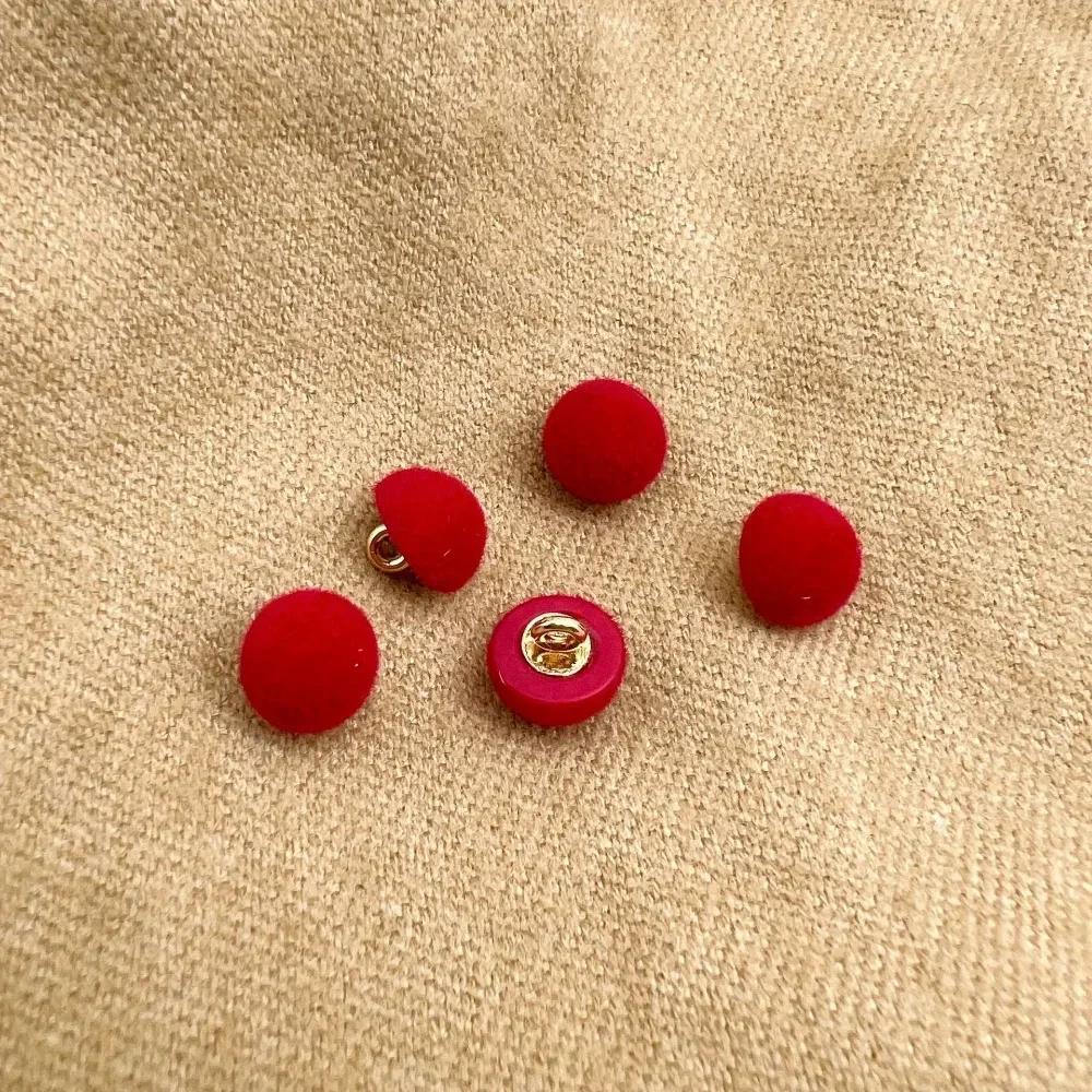10pcs/lot Beautiful Pile Coating Buttons 10mm Small Mushroom Plastic Shank Button Winter Clothes Sewing Accessories