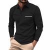 Men's Long Sleeve Shirts V Neck Button Down Blouse Tops  Color Block Shirts With Pocket