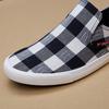 Mens Loafers Lattice Canvas Shoes for Men Slip-on Breathable Casual Shoes Flat Footwear Fashion Sneakers Men Designer Shoes 2024