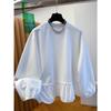 Cross-Border Autumn/Winter Ruffle Long Sleeve Women's T-Shirt - Loose, Chic, Unique Design