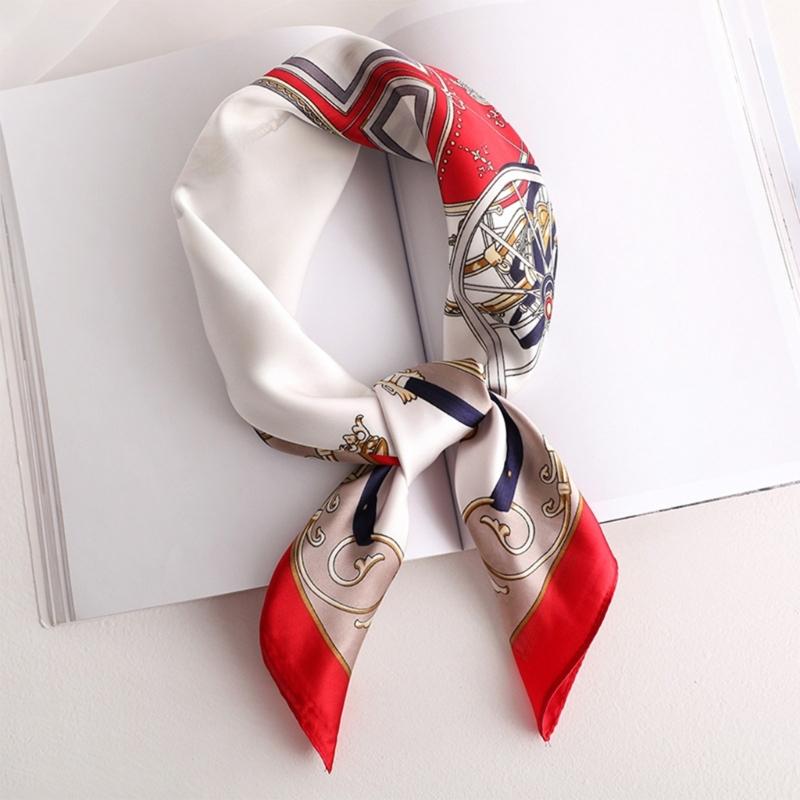 Fashionable Small Square Scarf with Unique Print for Office or Casual Wear Comfortable and Easy Care Bandana Scarves
