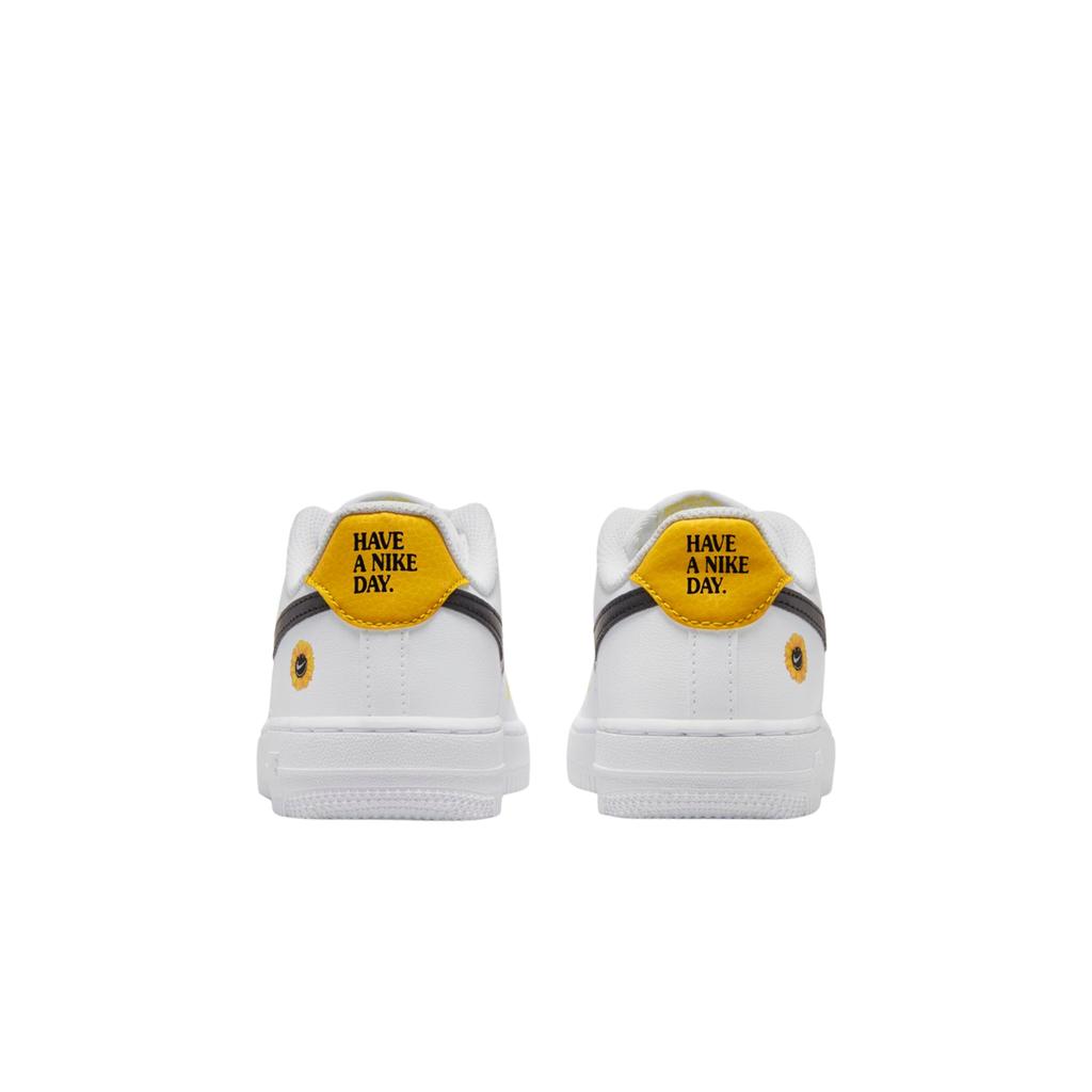 Force 1 LV8 PS Have A Nike Day Kinder-Sneaker Weiß Dunkelgelb Schwarz DM4253-100