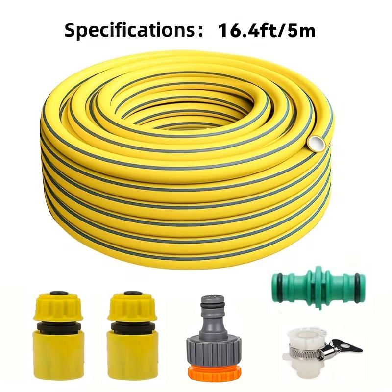 

5/10/20m Heavy-Duty Rubber Garden Hose - Scratch & Wear Resistant, Leak-Proof, All-Season for Home, Balcony & Car Washing 1/2