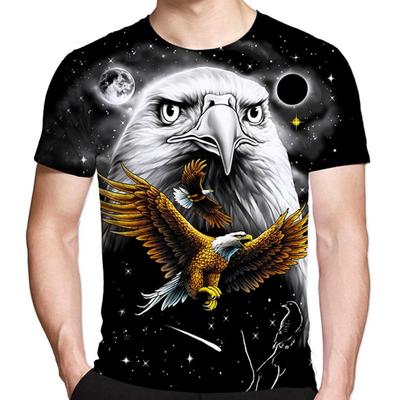 Summer Men The Eagle T-shirt Personality Casual Animal Bird Pattern T-shirt Fashion Trend 3D Printed T-shirts